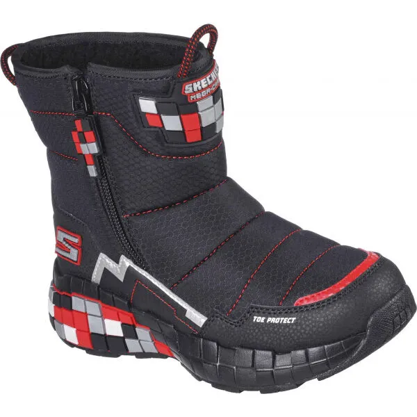 Skechers MEGA-CRAFT Chlapčenská zateplená zimná obuv, čierna, veľkosť