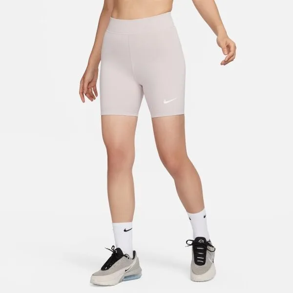 Nike SPORTSWEAR CLASSIC Dámske elastické šortky, béžová, veľkosť