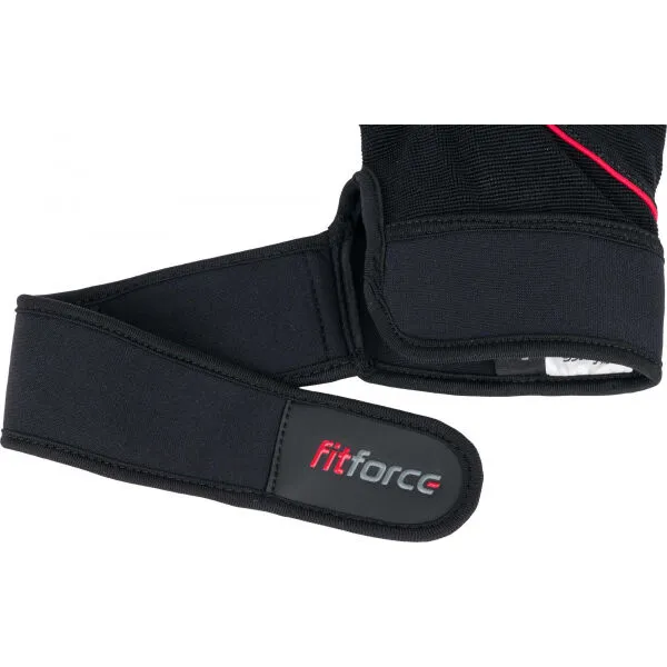 Fitforce FERAL Kožené fitness rukavice, čierna, veľkosť