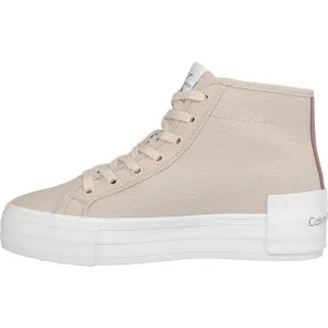 Calvin Klein BOLD VULC FLATF MID Dámske členkové tenisky, béžová, veľkosť
