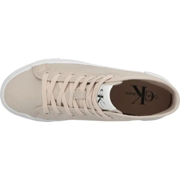Calvin Klein BOLD VULC FLATF MID Dámske členkové tenisky, béžová, veľkosť