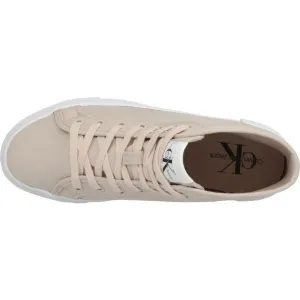 Calvin Klein BOLD VULC FLATF MID Dámske členkové tenisky, béžová, veľkosť
