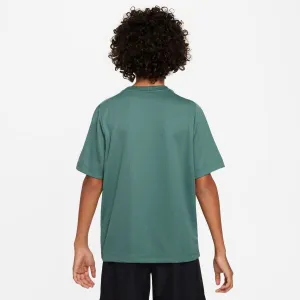 Nike DF MULTI+ SS TOP HBR Chlapčenské tričko, tmavo zelená, veľkosť