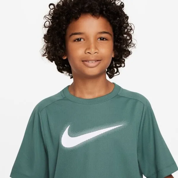 Nike DF MULTI+ SS TOP HBR Chlapčenské tričko, tmavo zelená, veľkosť