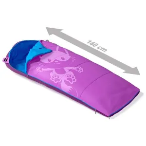 Crossroad FLEXY Juniorský spací vak, fialová, veľkosť 170 cm - ľavý zips