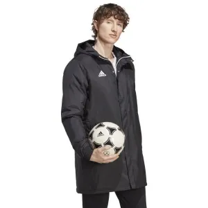 adidas ENTRADA 22 STADIUM JACKET Juniorská futbalová bunda, čierna, veľkosť