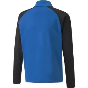 Puma TEAMLIGA 1/4 ZIP TOP JR Detská futbalová mikina, modrá, veľkosť