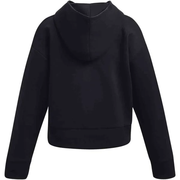 Under Armour RIVAL FLEECE CROP HOODIE Dievčenská mikina, čierna, veľkosť