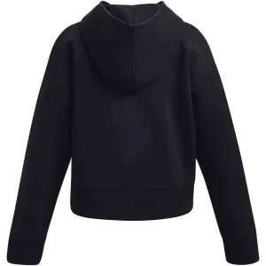Under Armour RIVAL FLEECE CROP HOODIE Dievčenská mikina, čierna, veľkosť