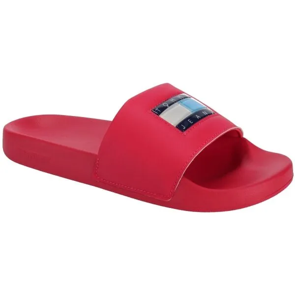 Tommy Hilfiger TOMMY JEANS FLAG PRINT POOL SLD Dámske šľapky, červená, veľkosť