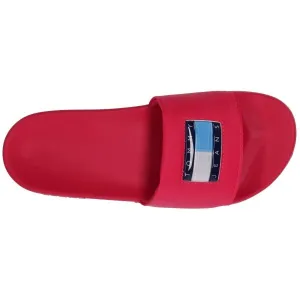 Tommy Hilfiger TOMMY JEANS FLAG PRINT POOL SLD Dámske šľapky, červená, veľkosť