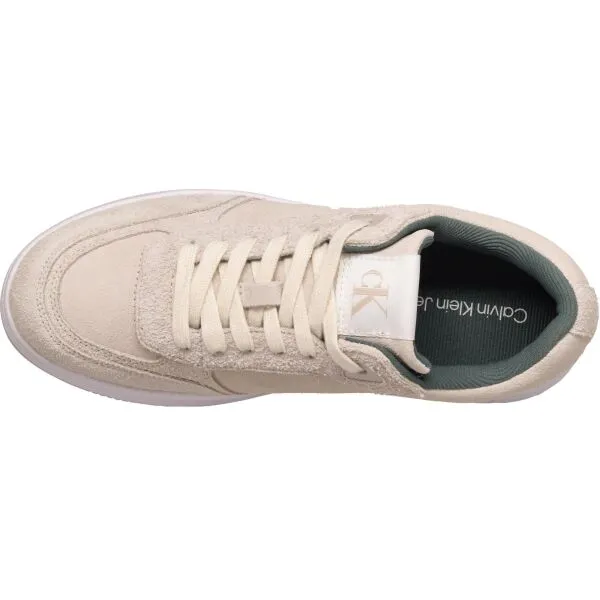 Calvin Klein BOLD PLATF LACEUP LOW MG SUEDE Dámske tenisky, béžová, veľkosť