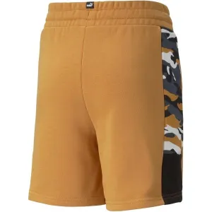 Puma ESS+CAMO SHORTS TR B DESERT CLAY Detské športové šortky, oranžová, veľkosť