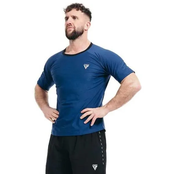 RDX M1 SWEAT T-SHIRT Pánske športové tričko, tmavo modrá, veľkosť XXXL