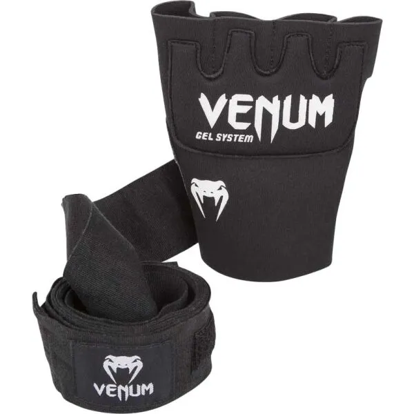 Venum KONTACT GEL GLOVE WRAPS Rukavice, čierna, veľkosť