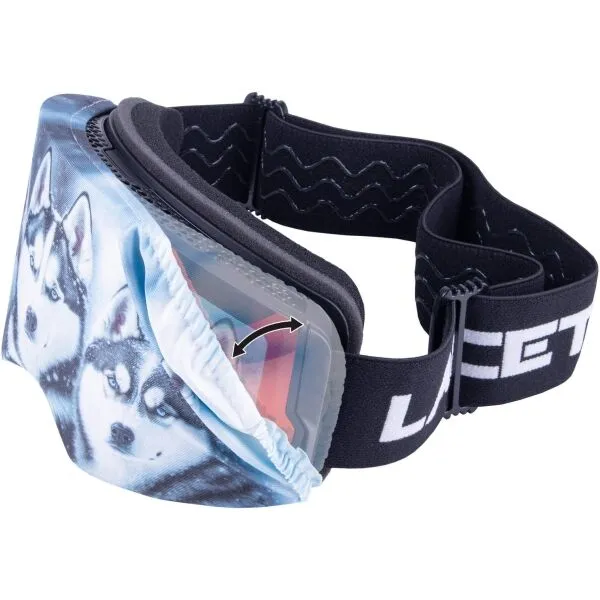 Laceto SKI GOGGLES COVER WOLF Textilný obal na lyžiarske okuliare, mix, veľkosť