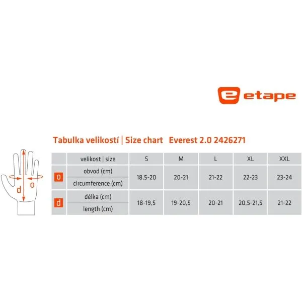Etape EVEREST 2.0 Softshellové zateplené rukavice, čierna, veľkosť