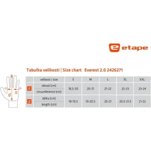 Etape EVEREST 2.0 Softshellové zateplené rukavice, čierna, veľkosť