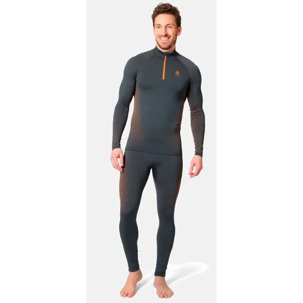Odlo PERFORMANCE WARM ECO Pánske funkčné nohavice, tmavo sivá, veľkosť