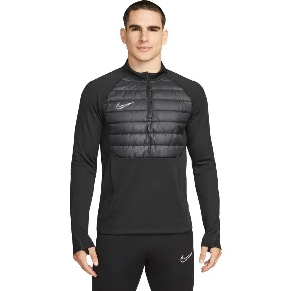 Nike THERMA-FIT ACADEMY Pánska  hybridná mikina, čierna, veľkosť XXL