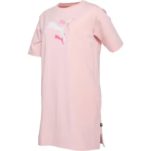 Puma ESS+ LOGO POWER TEE DRESS TR Dámske šaty, ružová, veľkosť