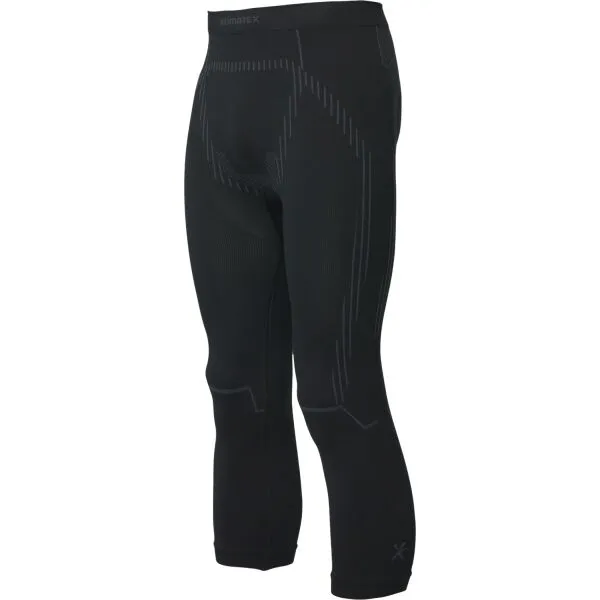 Klimatex BARIK SEAMLESS Pánske bezšvové termo 3/4 spodky, čierna, veľkosť XL/XXL