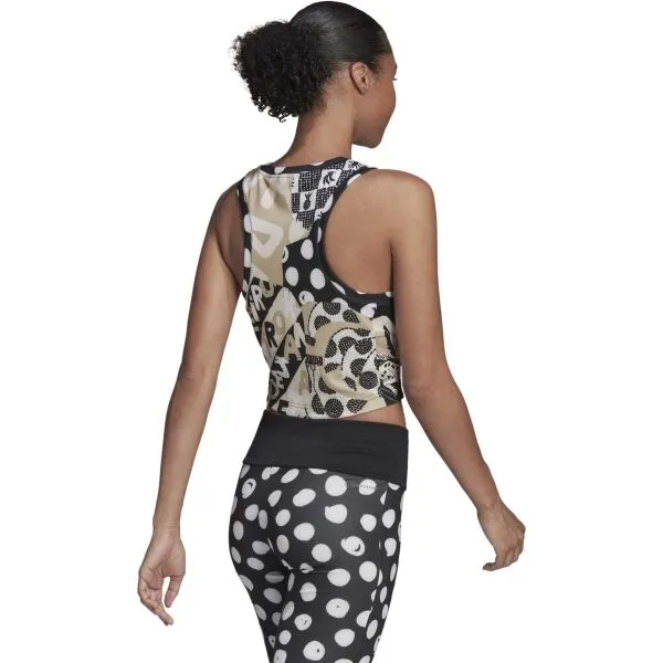 adidas FARM PRINT AEROREADY SPORT Dámske športové tielko, čierna, veľkosť