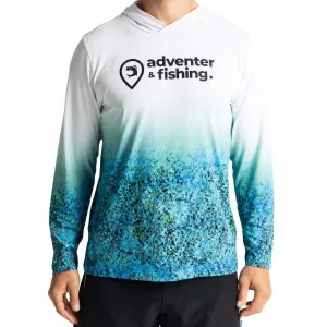 ADVENTER & FISHING UV HOODED Pánske funkčné hooded UV tričko, svetlomodrá, veľkosť