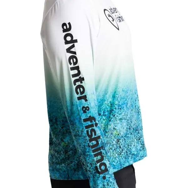 ADVENTER & FISHING UV HOODED Pánske funkčné hooded UV tričko, svetlomodrá, veľkosť