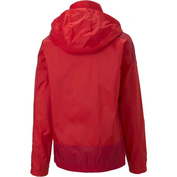 Puma TEAMGOAL 23 TRAINING RAIN JACKET JR Detská šuštiaková bunda, červená, veľkosť