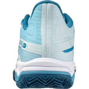Mizuno WAVE EXCEED LIGHT 2 CC W Dámska tenisová obuv, svetlomodrá, veľkosť 37