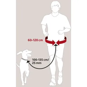 TRIXIE HANDS FREE BELT + LEASH Bežecký pás s vôdzkou, čierna, veľkosť