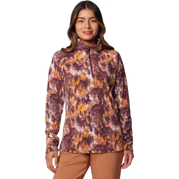 Columbia GLACIAL IV 1/2 ZIP Dámska mikina, vínová, veľkosť