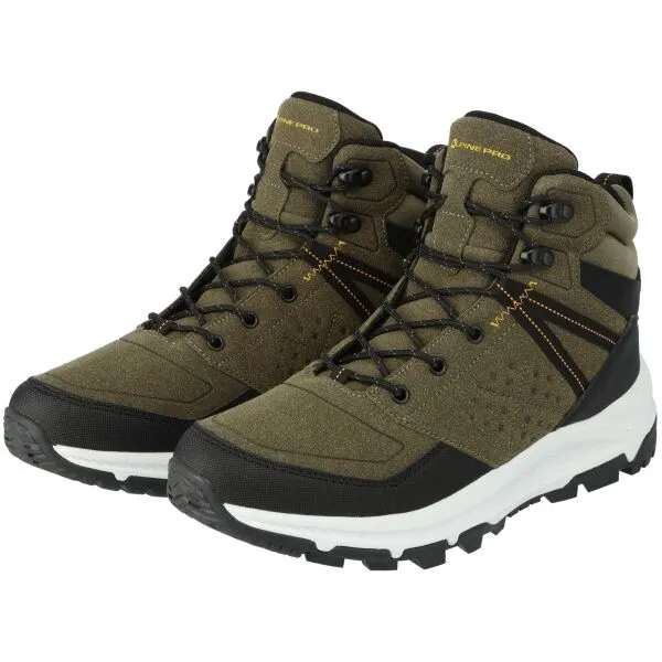 ALPINE PRO THOLER Pánska outdoorová obuv, khaki, veľkosť