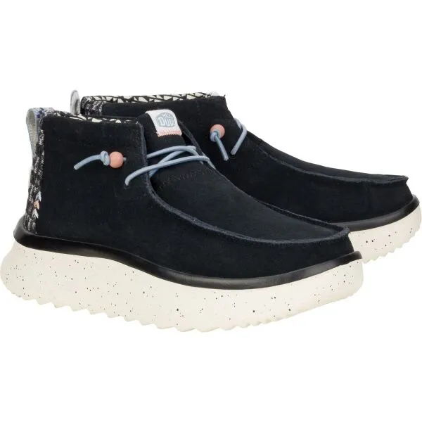 HEY DUDE WENDY PEAK HI SUEDE Dámska voľnočasová obuv, čierna, veľkosť