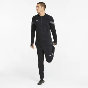 Puma TEAMFINAL TRAINING 1/4 ZIP TOP Pánska športová mikina, čierna, veľkosť