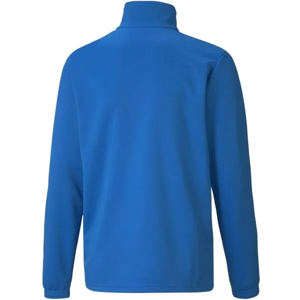 Puma TEAMRISE 1 4 ZIP TOP JR Chlapčenská mikina, modrá, veľkosť