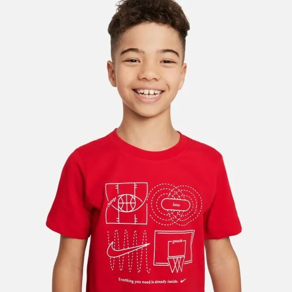 Nike DF TEE CULTURE OF BBALL Chlapčenské tričko, červená, veľkosť