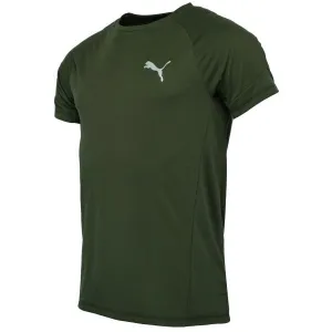 Puma EVOSTRIPE Pánske tričko, tmavo zelená, veľkosť