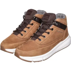 Tommy Hilfiger WARM NUBUCK HYBRID B Pánska zimná obuv, hnedá, veľkosť