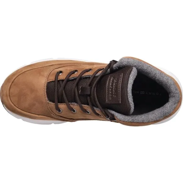 Tommy Hilfiger WARM NUBUCK HYBRID B Pánska zimná obuv, hnedá, veľkosť