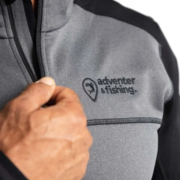 ADVENTER & FISHING THERMO SHIRT Pánska hrejivá mikina Prostrech, sivá, veľkosť