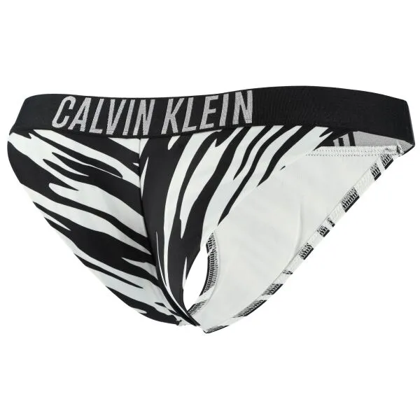 Calvin Klein INTENSE POWER-BRAZILIAN-PRINT Dámske plavkové nohavičky, čierna, veľkosť