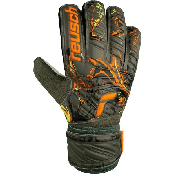 Reusch ATTRAKT SOLID Pánske brankárske rukavice, khaki, veľkosť