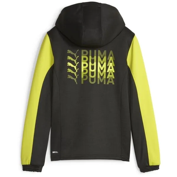 Puma FIT FULL-ZIP DK Chlapčenská bunda, čierna, veľkosť