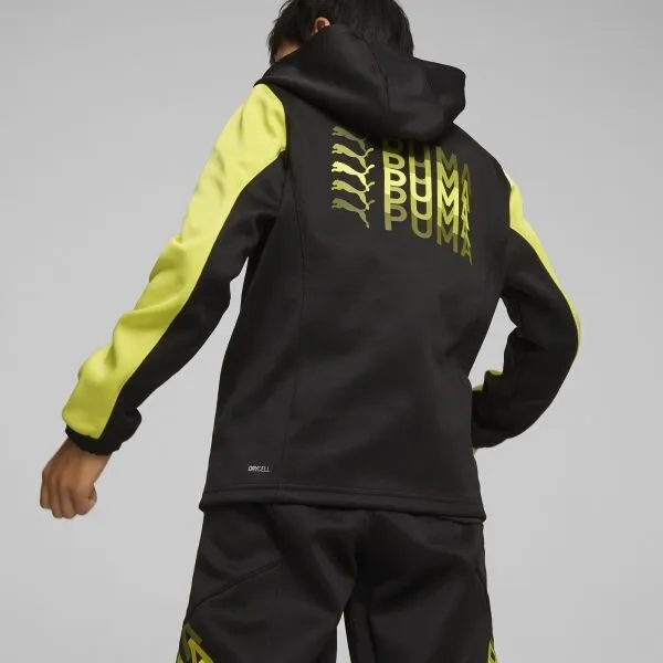 Puma FIT FULL-ZIP DK Chlapčenská bunda, čierna, veľkosť