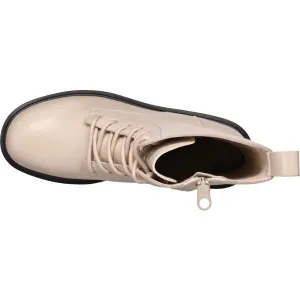 Calvin Klein FLATFORM HIGH LACE UP Dámska členková obuv, béžová, veľkosť