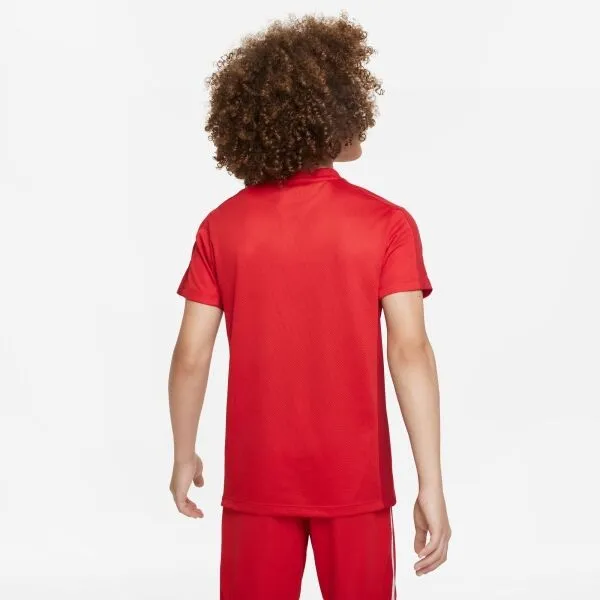 Nike DRI-FIT ACADEMY Detské futbalové tričko, červená, veľkosť