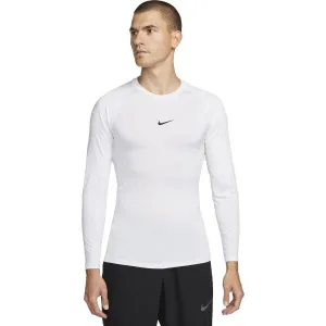 Nike DRI-FIT Pánske termo tričko, biela, veľkosť