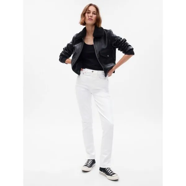 Biele dámske slim fit džínsy GAP